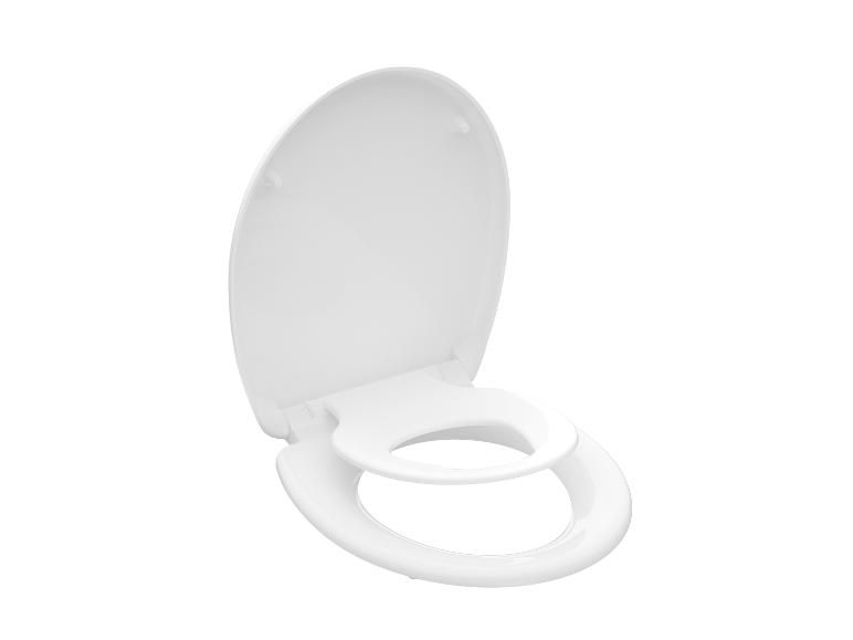Abattant de WC avec siège enfant intégré.