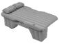Matelas gonflable Crivit gris avec deux oreillers pour voiture.