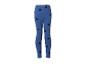 Legging bleu enfant avec cœurs noirs.