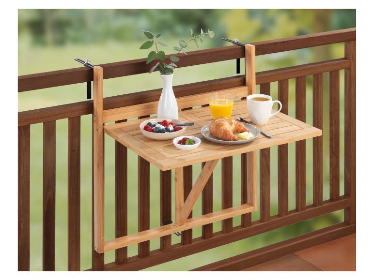 Table pliante en bambou pour balcon.