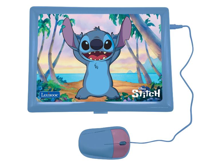 Ordinateur et souris Lexibook à l'effigie de Stitch de Disney.