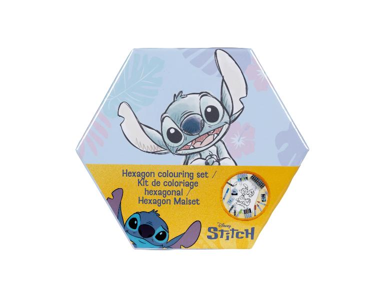 Kit de coloriage hexagonal Disney Stitch avec crayons et dessins