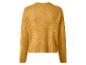 Pull en maille jaune moutarde pour femme, vue de dos.