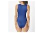 Maillot de bain une pièce bleu marine.