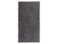 Serviette de bain gris foncé sur fond noir.
