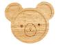 Assiette et plateau en bambou en forme de tête d'ours pour enfant.