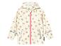 Une veste imperméable pour enfants avec un motif papillon.