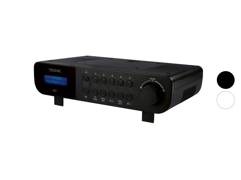 Radio TRONIC DAB+ noire avec écran et boutons de commande