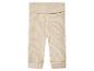 Legging bébé côtelé beige avec taille large et repliable