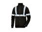 Veste polaire noire zippée avec bandes réfléchissantes