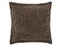 Coussin décoratif marron avec texture tissée