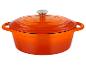 Cocotte orange en fonte SilverCrest avec couvercle.
