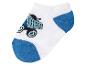 Chaussettes courtes pour enfant, blanches et bleues, avec motif camion.
