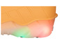 Chaussure jaune avec des lumières qui brillent.