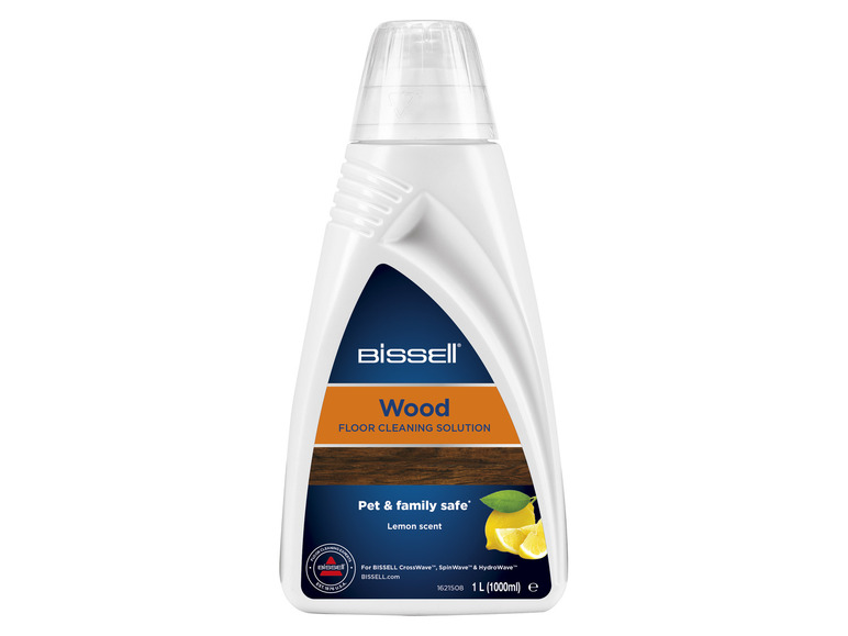 Solution de nettoyage pour sols en bois Bissell au parfum de citron.