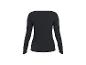 T-shirt noir à manches longues pour femme, vue de dos