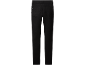 Pantalon noir pour femme avec poches arrière et passants de ceinture.
