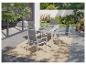 Ensemble de table et chaises de jardin en aluminium, style moderne.