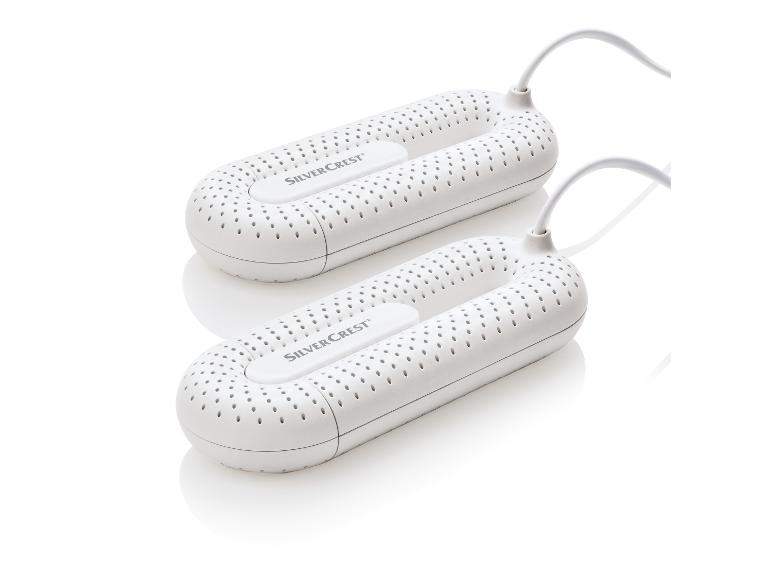Deux sèche-chaussures électriques blancs SilverCrest.