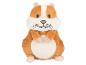 Peluche de hamster marron et blanc