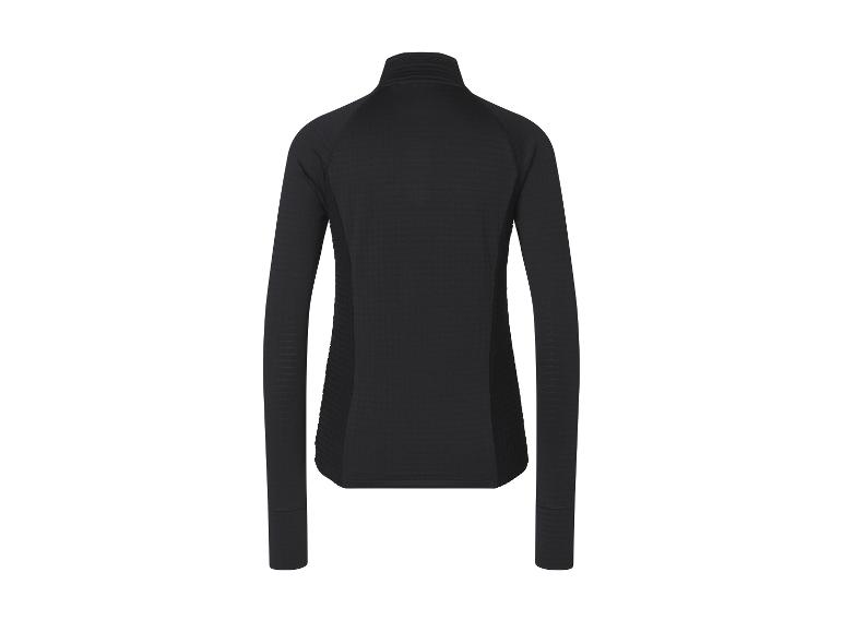 Sweat-shirt à col montant noir pour femme.