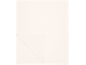 Pièce de tissu beige clair, pliée en triangle dans le coin inférieur gauche.