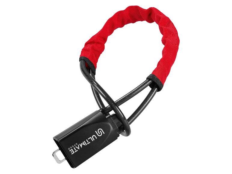 Antivol de vélo noir avec câble rouge et serrure Ultimate Speed