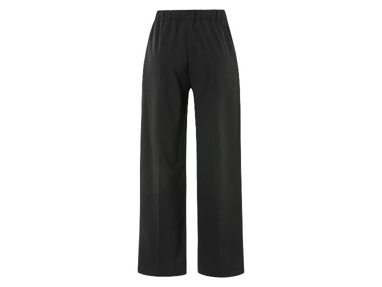Pantalon large noir avec ceinture élastique.