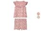 Ensemble top et short bébé, motif floral rose
