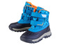 Chaussures d'enfants bleues avec un motif géométrique