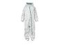 Combinaison de pluie grise pour bébé avec motif de voitures et fermeture éclair.