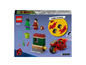 Ensemble LEGO Marvel avec des figurines Iron Man et Hulk, une moto et un bâtiment.
