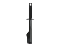 Spatule de cuisine noire avec manche rond et pare-gouttes