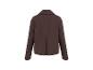 Veste marron avec un col large et un pli au dos.