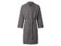 Peignoir gaufré gris avec ceinture et poches
