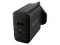 Chargeur secteur noir TRONIC avec deux ports USB.