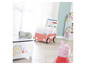 Une voiture jouet Peppa Pig avec un abaque et une boîte à jouets