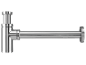 Siphon bouteille chromé pour lavabo ou bidet.