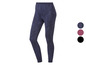 Leggings noires et bleues à motif zèbre.