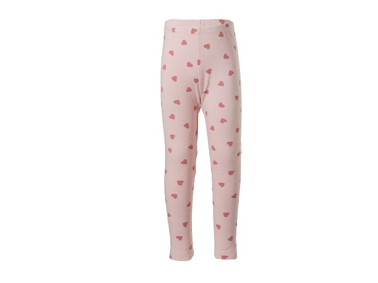 Legging rose à cœurs rouges