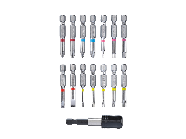 Jeu d'embouts de tournevis QUINCA avec poignée.