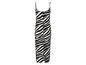 Une longue robe à bretelles fines avec un motif zèbre noir et blanc.