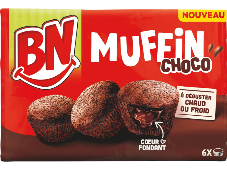 Muffins au chocolat avec cœur coulant, à déguster chauds ou froids.