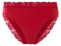 Culotte rouge avec dentelle.