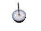 Lumière LED ronde avec un poteau central, idéale pour l'éclairage extérieur.