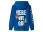 Sweat-shirt à capuche bleu pour enfant sur le thème Super Mario.