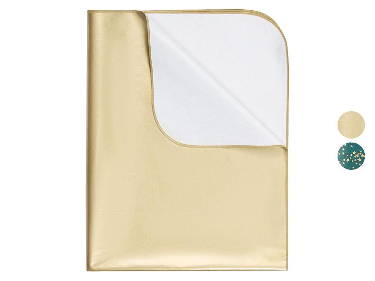 Couverture dorée avec doublure blanche et options de couleur/motif.
