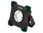 Projecteur de travail LED noir et vert avec vis de réglage rouge