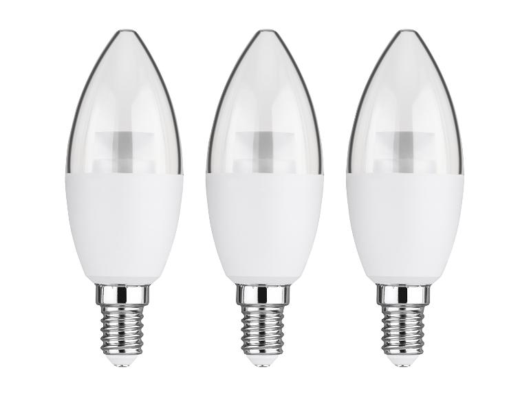 Trois ampoules LED flamme E14