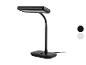 Lampe de bureau LED noire et grise.